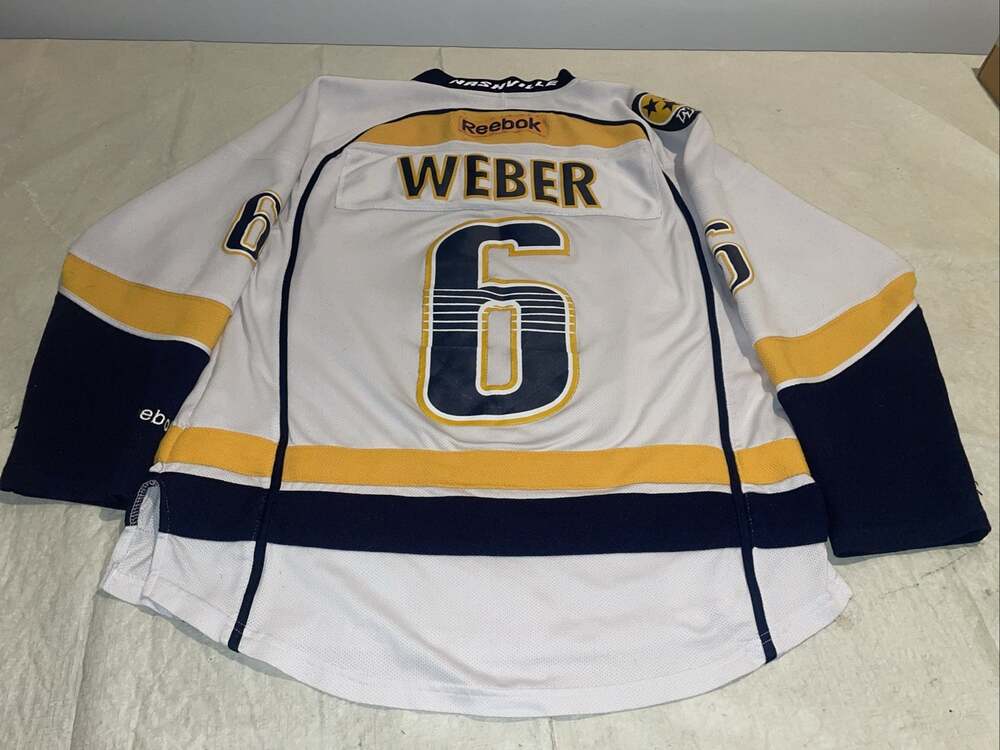 Shea Weber Nashville Predators Jersey White Euc Mens Medium Nhl Reebok Sewn Nhl